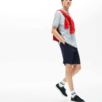 Lacoste Regular Fit Cotton Gabardine Bermuda Shorts Pánské - Kraťasy Tmavě Blankyt Blankyt | CZ-nkAQ